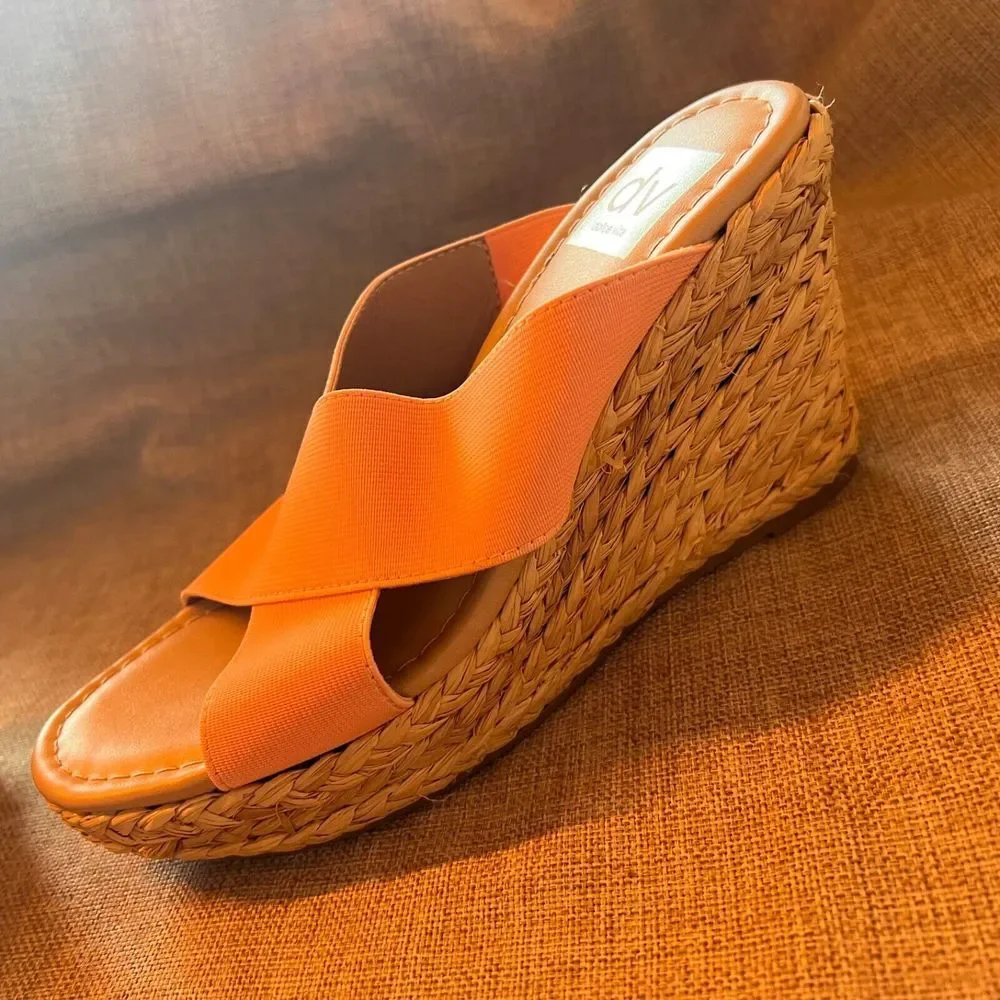 DV Dolce Vita Wedge Criss Cross Heels Sandals Espadrille‎ 4